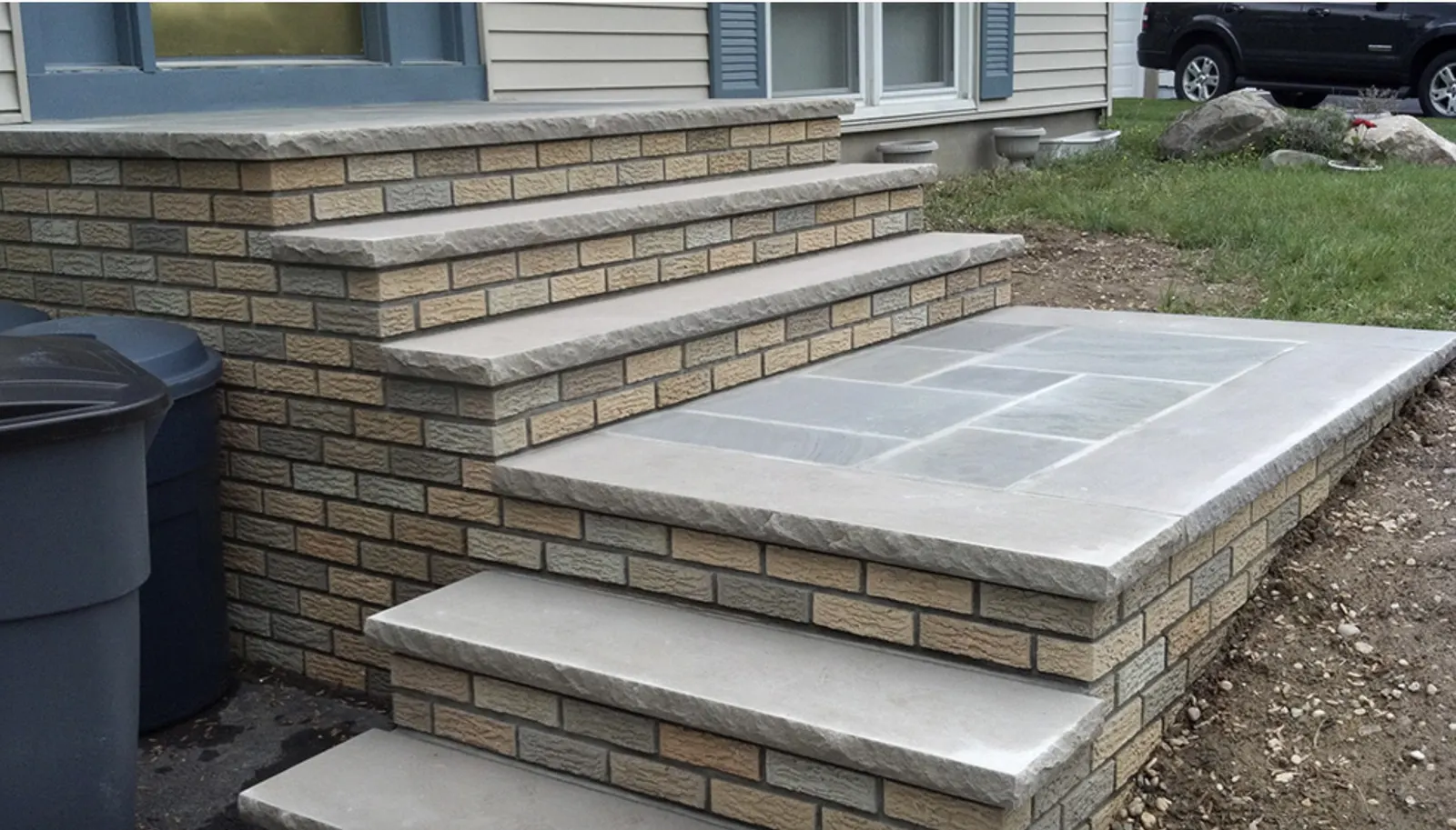Front Steps Rebuild and Brick Entry Restoration thumbnail 4